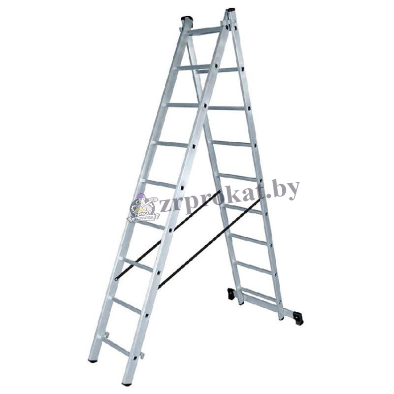 Лестница алюминиевая двухсекционная 255 / 426 см 2 х 9